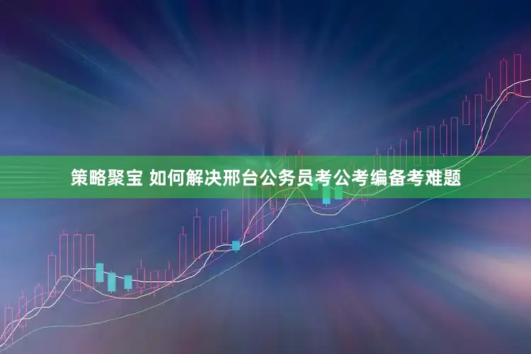 策略聚宝 如何解决邢台公务员考公考编备考难题